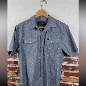 Howler Bros Brothers Gray Patterned Western Pearl Snap Men's Shirt Medium